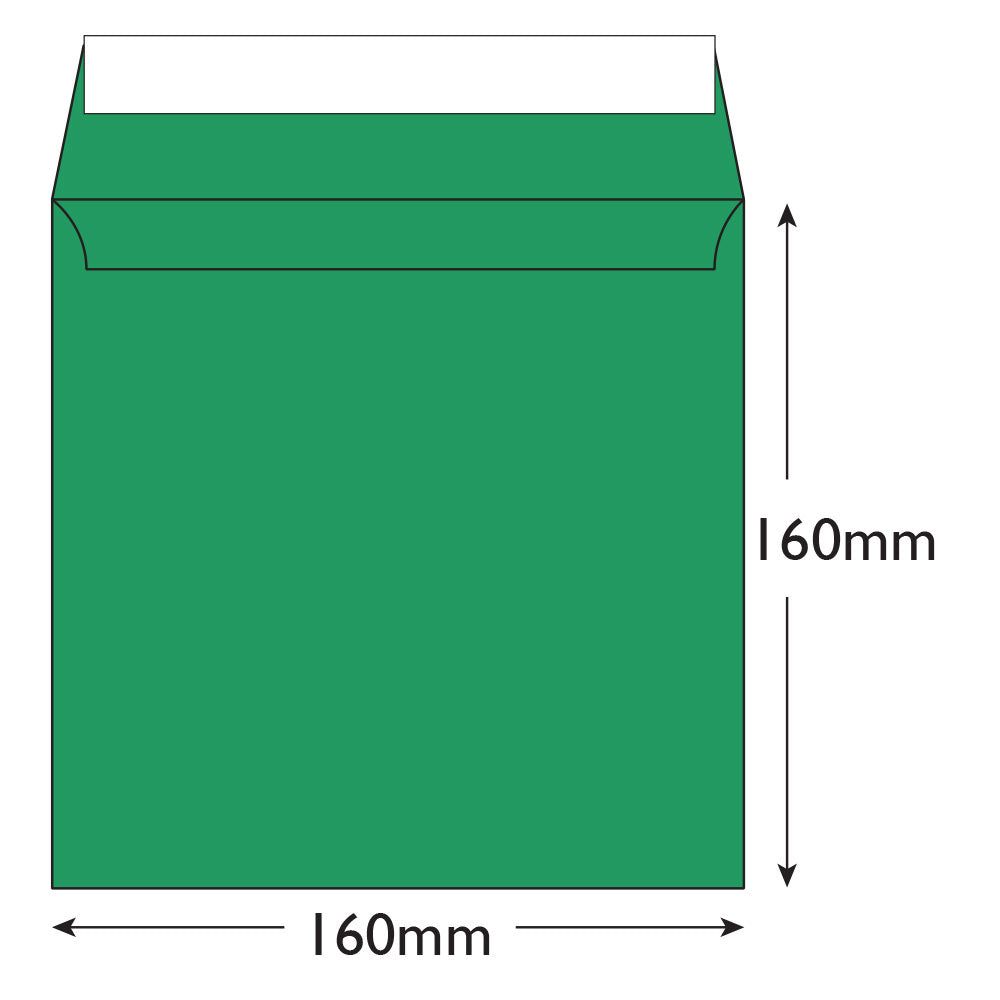 Blake Colour Holly Green Square Wallet Peel&Seal 160x160mm 120gsm Pack 500 Code C608