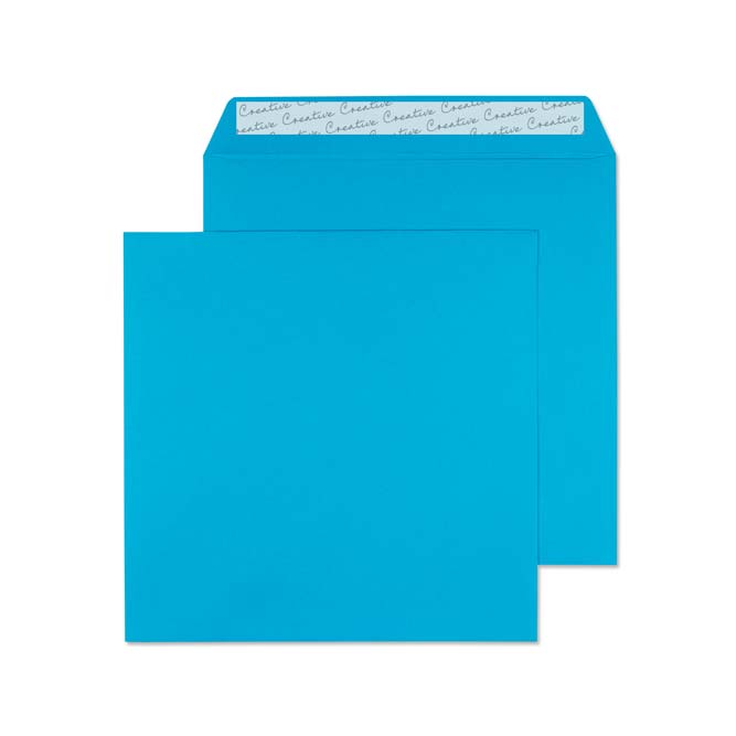 Blake Colour Caribbean Blue Peel&Seal Square Wallet 160x160mm 120gsm Pack 500 Code 610