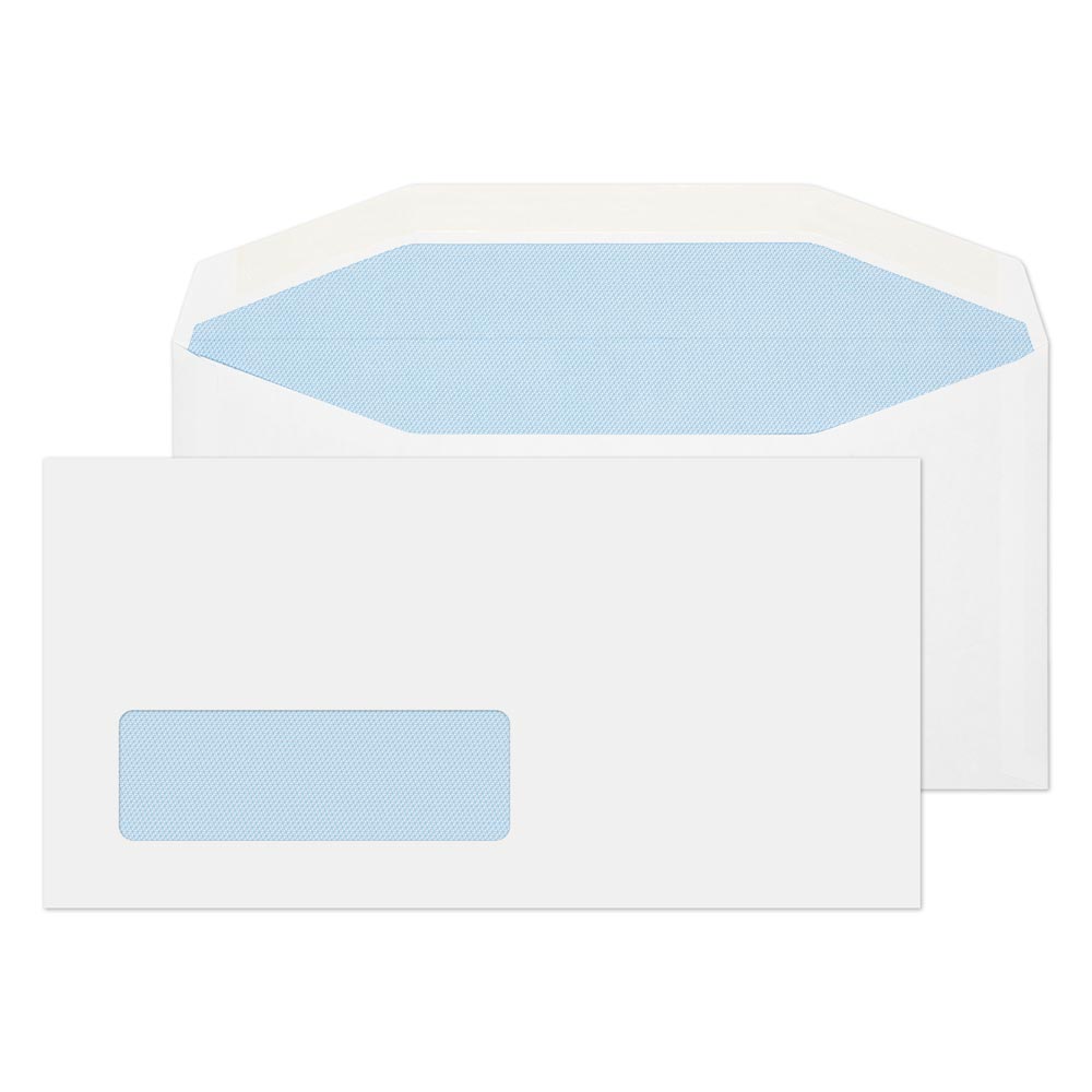 Blake Everyday White Window Gummed Mailer 121x235mm 90gsm Pack 1000 Code 6114LW