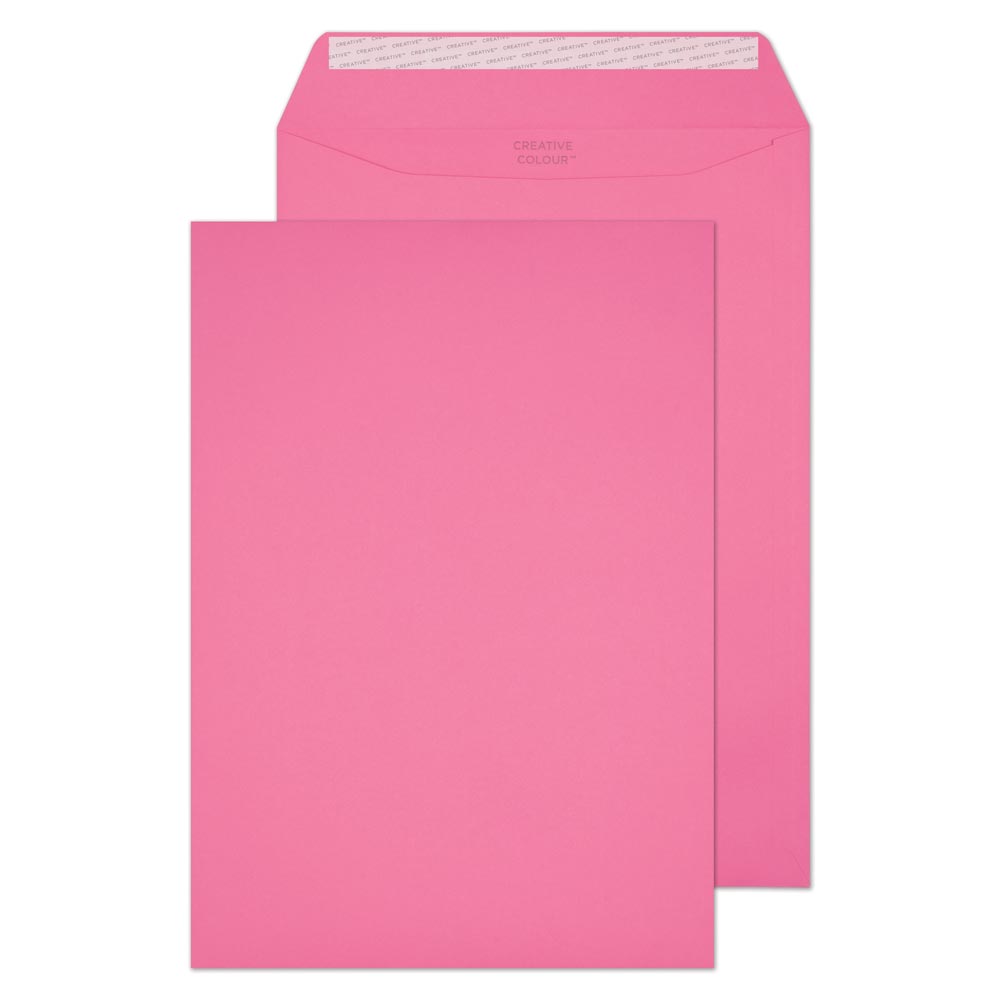 Blake Colour Flmingo Pink Peel&Seal Pocket 324x229mm 120gsm Pack 10 Code 63402P