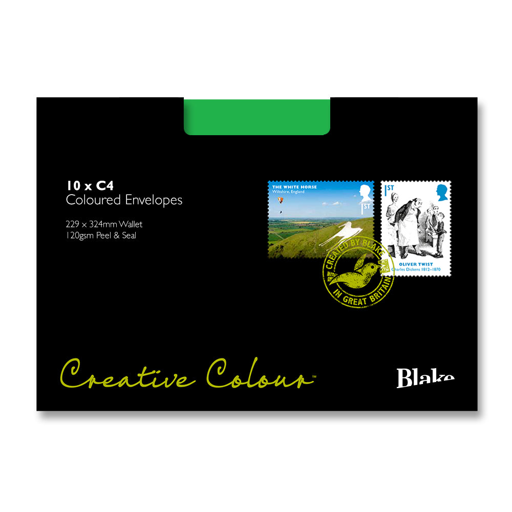 Blake Colour Avocado Green Peel&Seal Pocket 324x229mm 120gsm Pack 10 Code 63408P