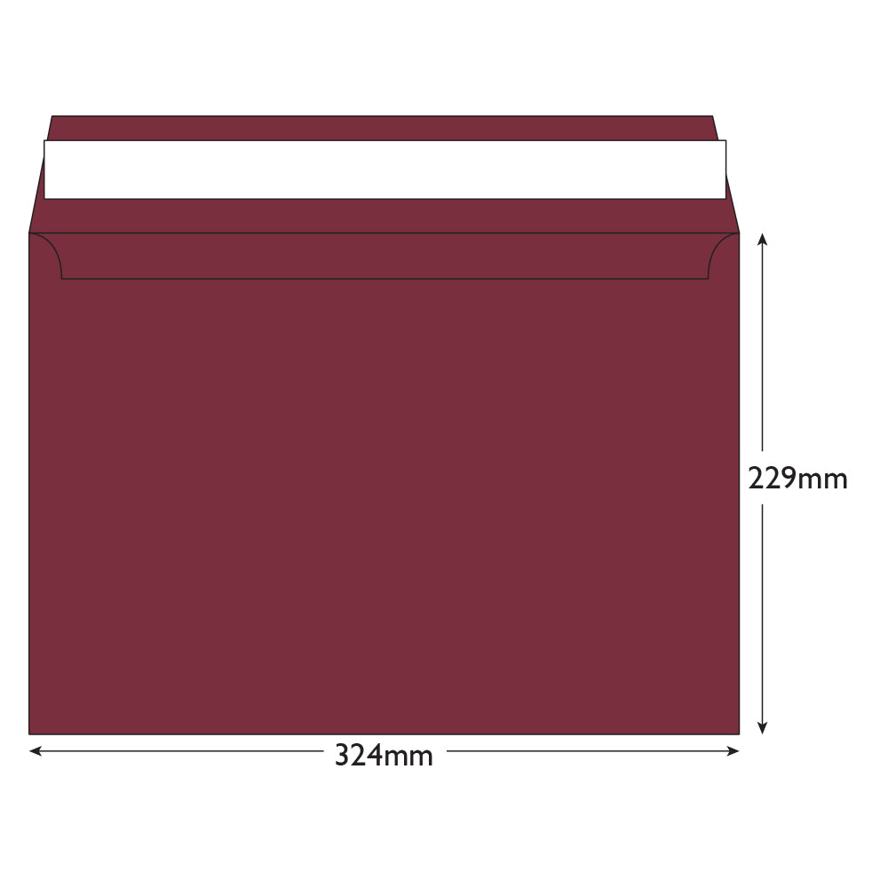 Blake Colour Bordeaux Peel&Seal Wallet 229x324mm 120gsm Pack 10 Code 63422