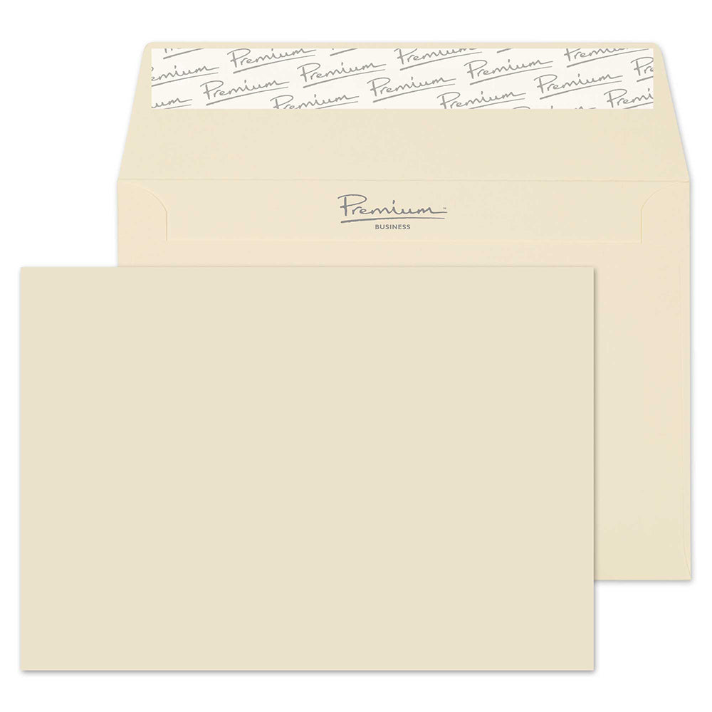 Premium Business Cream Wove Peel&Seal Wallet 114x162mm 120gsm Pack 50 Code 64155