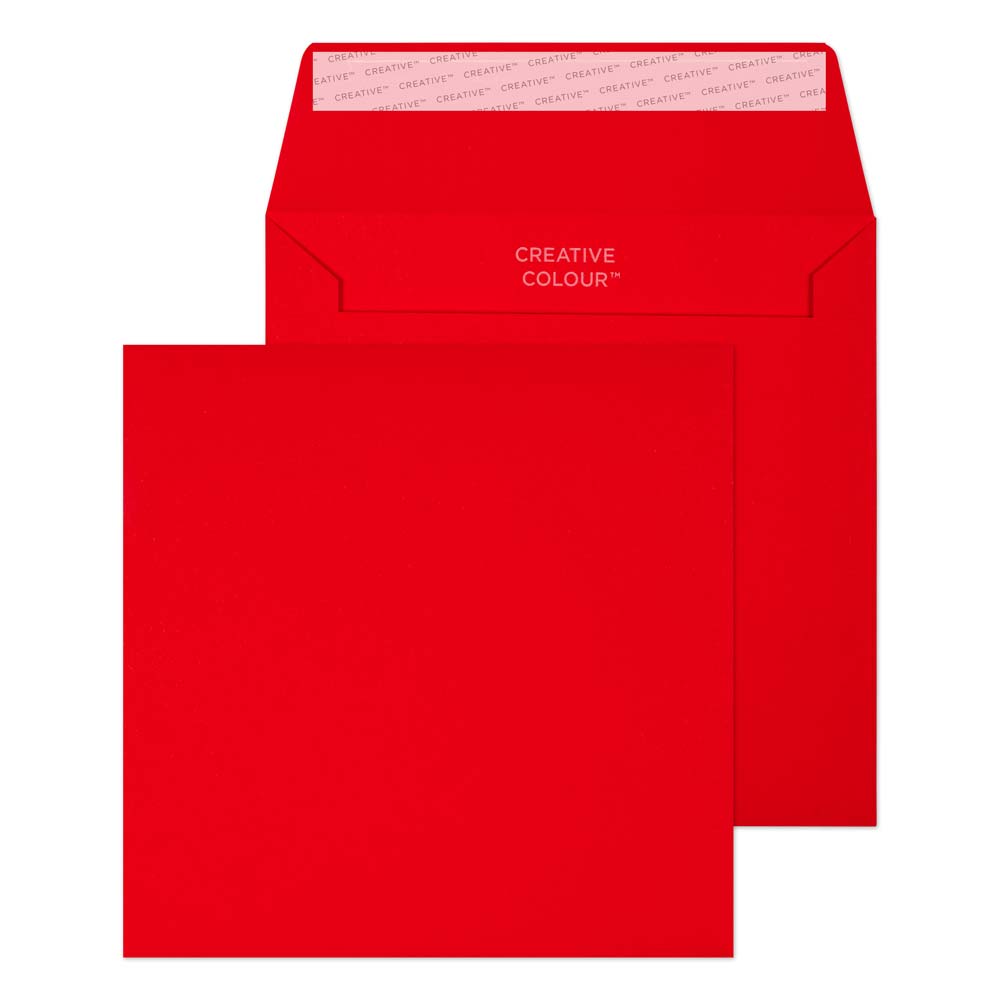 Blake Colour Pillar Box Red Peel&Seal Wallet 155x155mm 120gsm Pack 500 Code 706