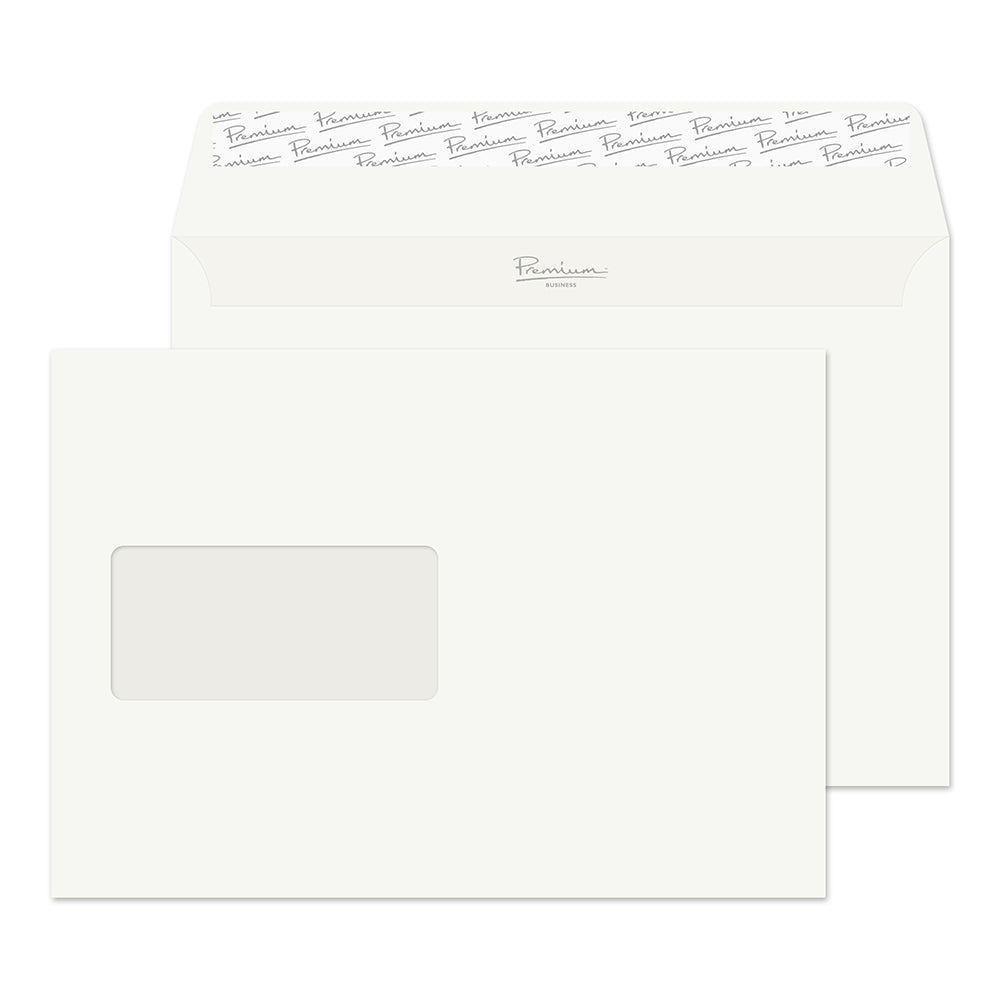 Premium Business Oyster Wove Window Peel&Seal Wallet 162x229mm 120gsm Pack 500 Code 71708