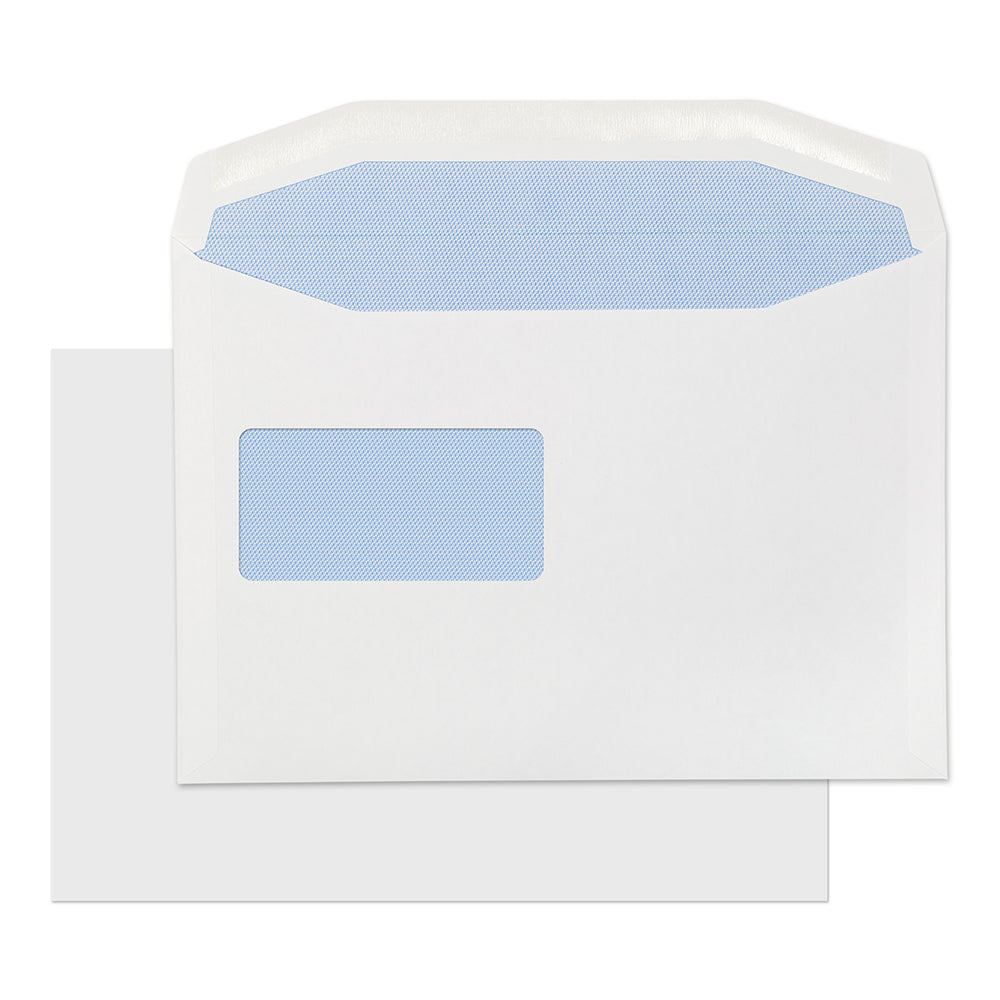Blake Everyday White Reverse Window Gummed Mailer 162x229mm 115gsm Pack 500 Code 8084REV