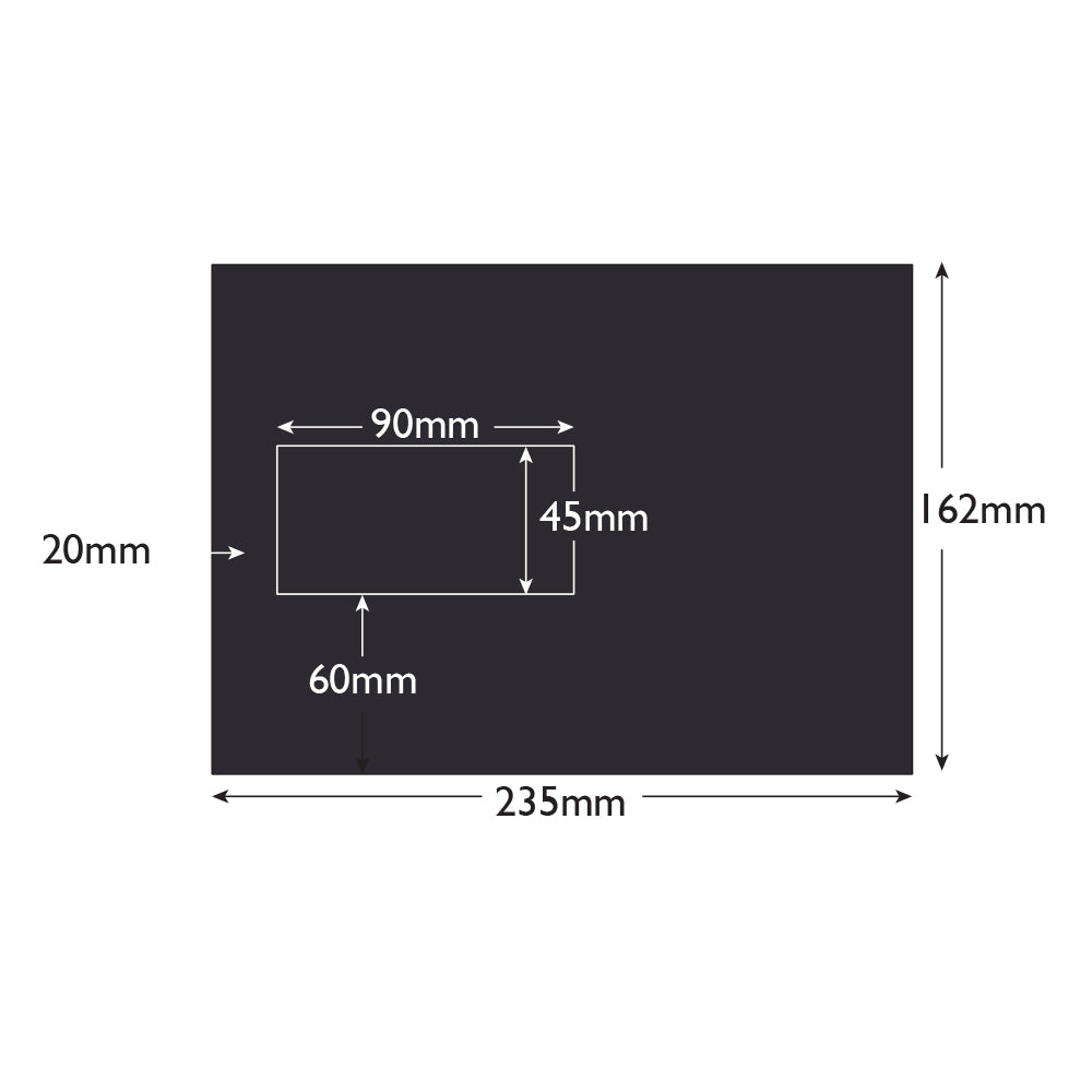 Blake Colour Jet Black Window Gummed Wallet 162x235mm 120gsm Pack 500 Code 814MW