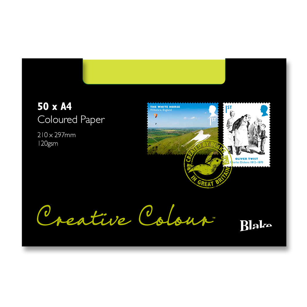 Blake Colour Paper Acid Green Paper 210x297mm 120gsm Pack 50 Code 86441