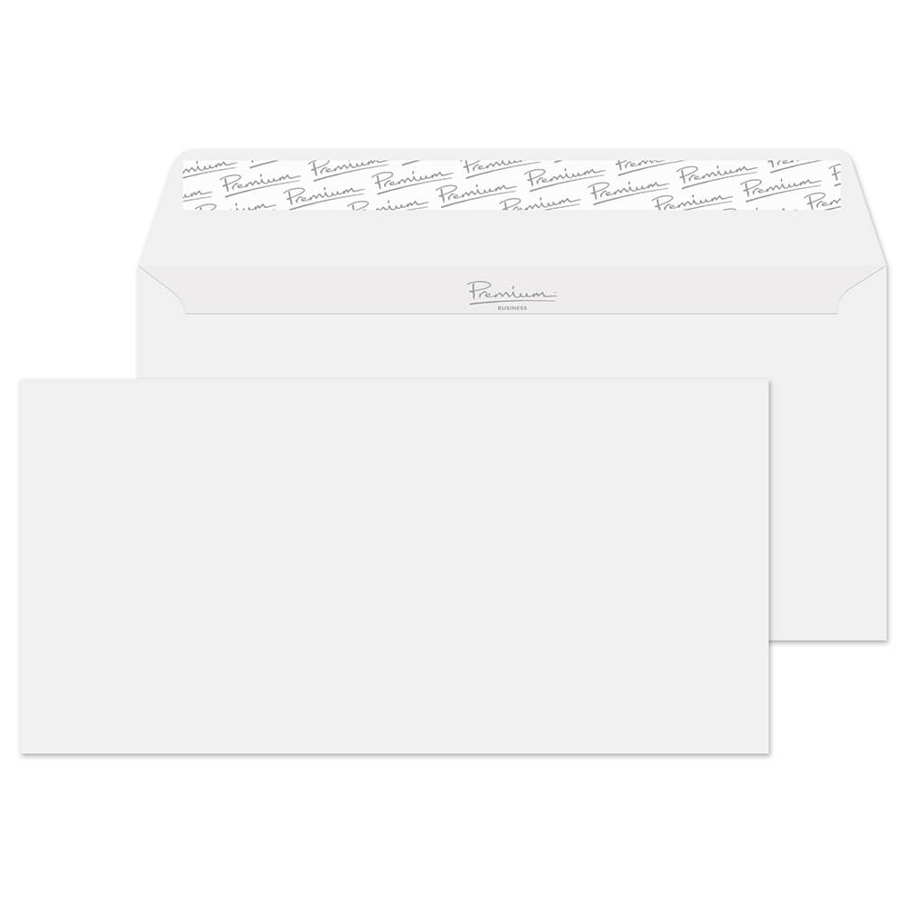 Premium Business Diamond White Laid Peel&Seal Wallet 110x220mm 120gsm Pack 25 Code 91254
