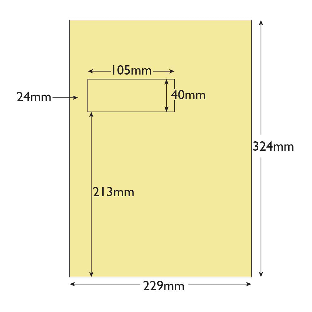 Blake Colour Vanilla Ice Cream Window Peel&Seal Pocket 324x229mm 120gsm Pack 250 Code 954W