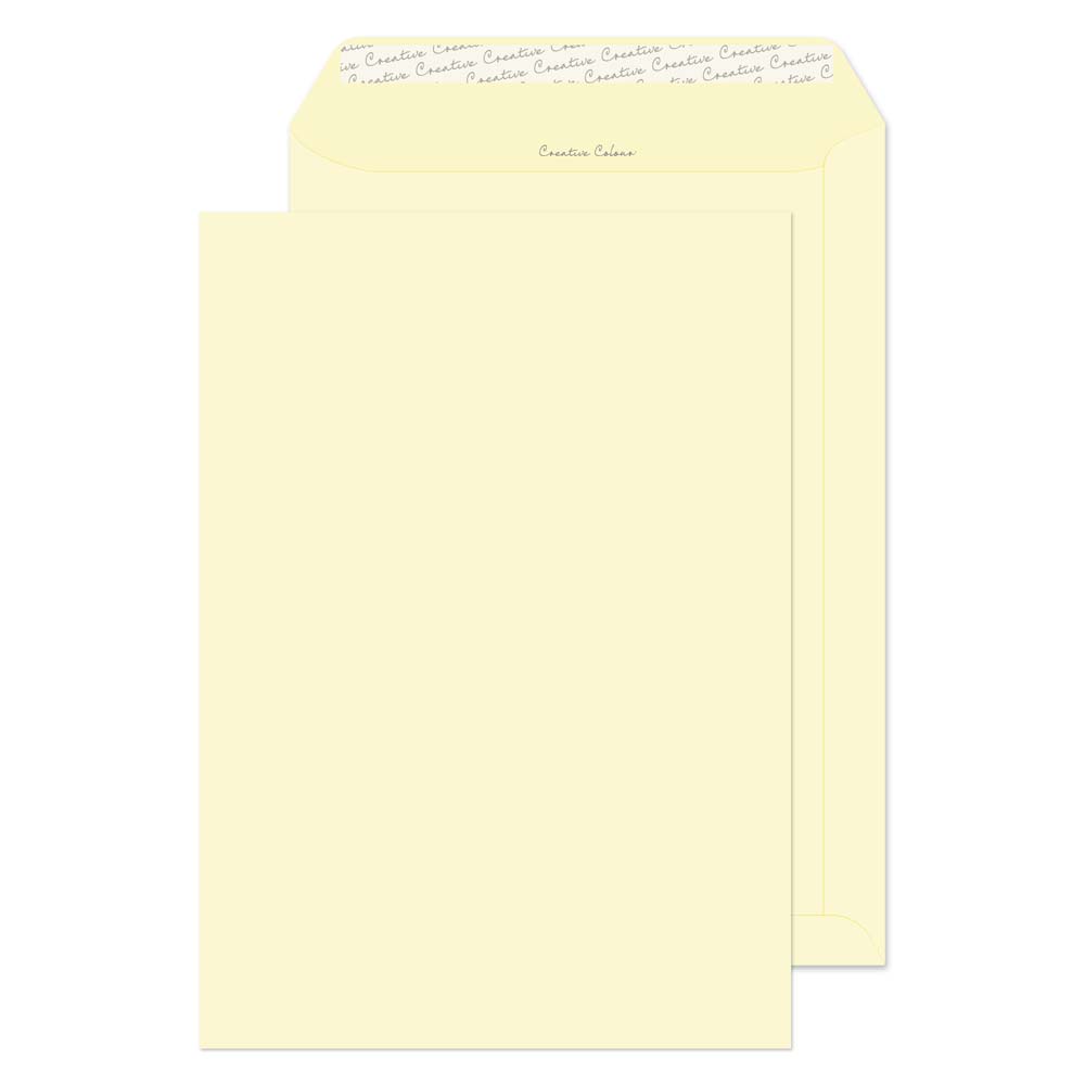 Blake Colour Vanilla Ice Cream Peel&Seal Pocket 324x229mm 120gsm Pack 250 Code 954