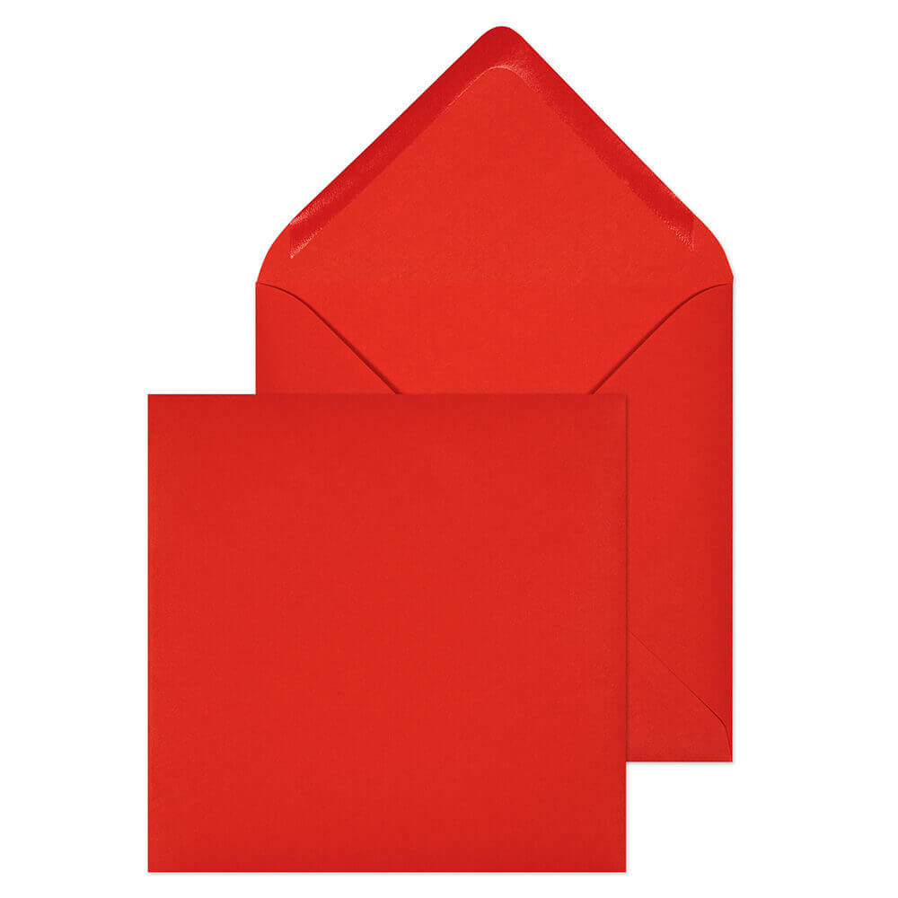Blake Everyday Red Gummed Square Banker Invitation 155x155mm 100gsm Pack 500 Code ENV4265