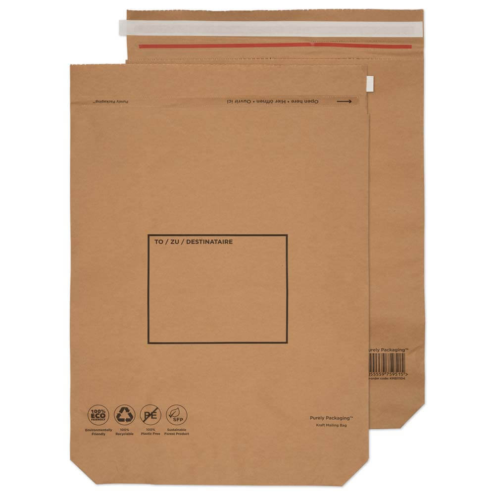 Blake VITA Natural Brown Peel&Seal Mailing Bag 600x480mm 110gsm Pack 50 Code KMB11104