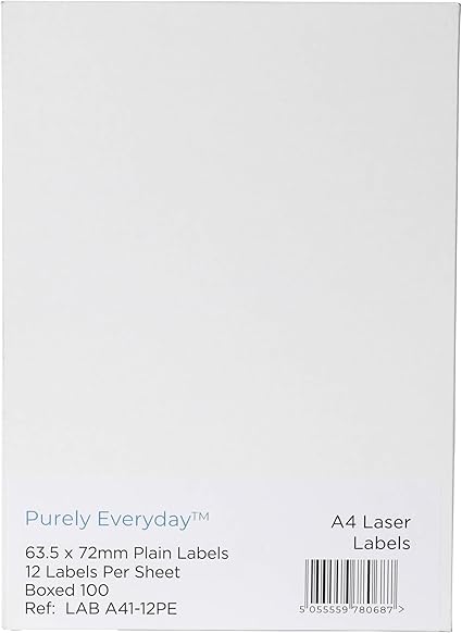 Blake Labels White Labels 72x63mm 10 Packs of 100 Code LAB A41-12PE