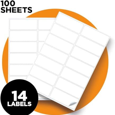Blake Labels White Labels 38x99mm 10 Packs of 100 Code LAB A41-14PE