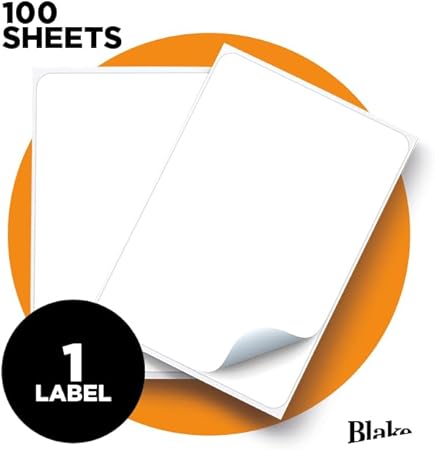 Blake Labels White Labels 143x199mm 10 Packs of 100 Code LAB A41-2PE