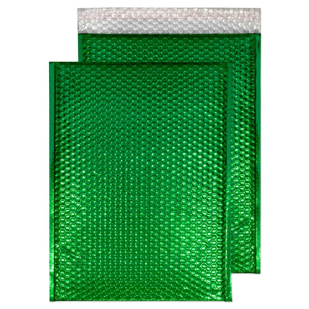 Blake Packaging Emerald Green Peel&Seal Metallic GlossBubble 450x324mm 70Mu Pack 10 Code MBGRE450/10