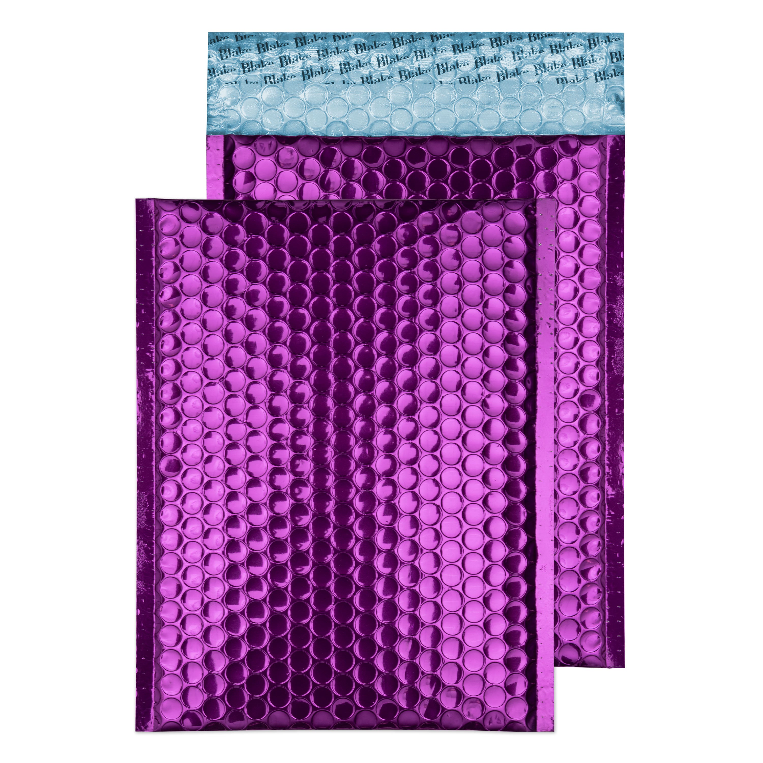 Blake Packaging Purple Grape Peel&Seal Metallic Gloss Bubble 250x180mm 70Mu Pack 100 Code MBPUR250