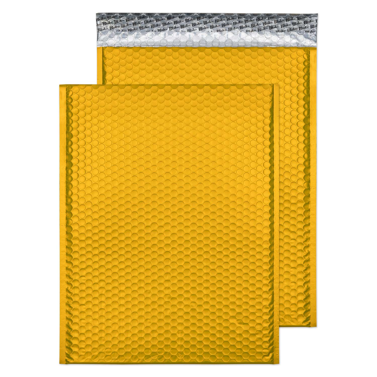 Blake Packaging Egg Yellow Peel&Seal Metallic Matt Bubble 450x324mm 70Mu Pack 50 Code MTEY450