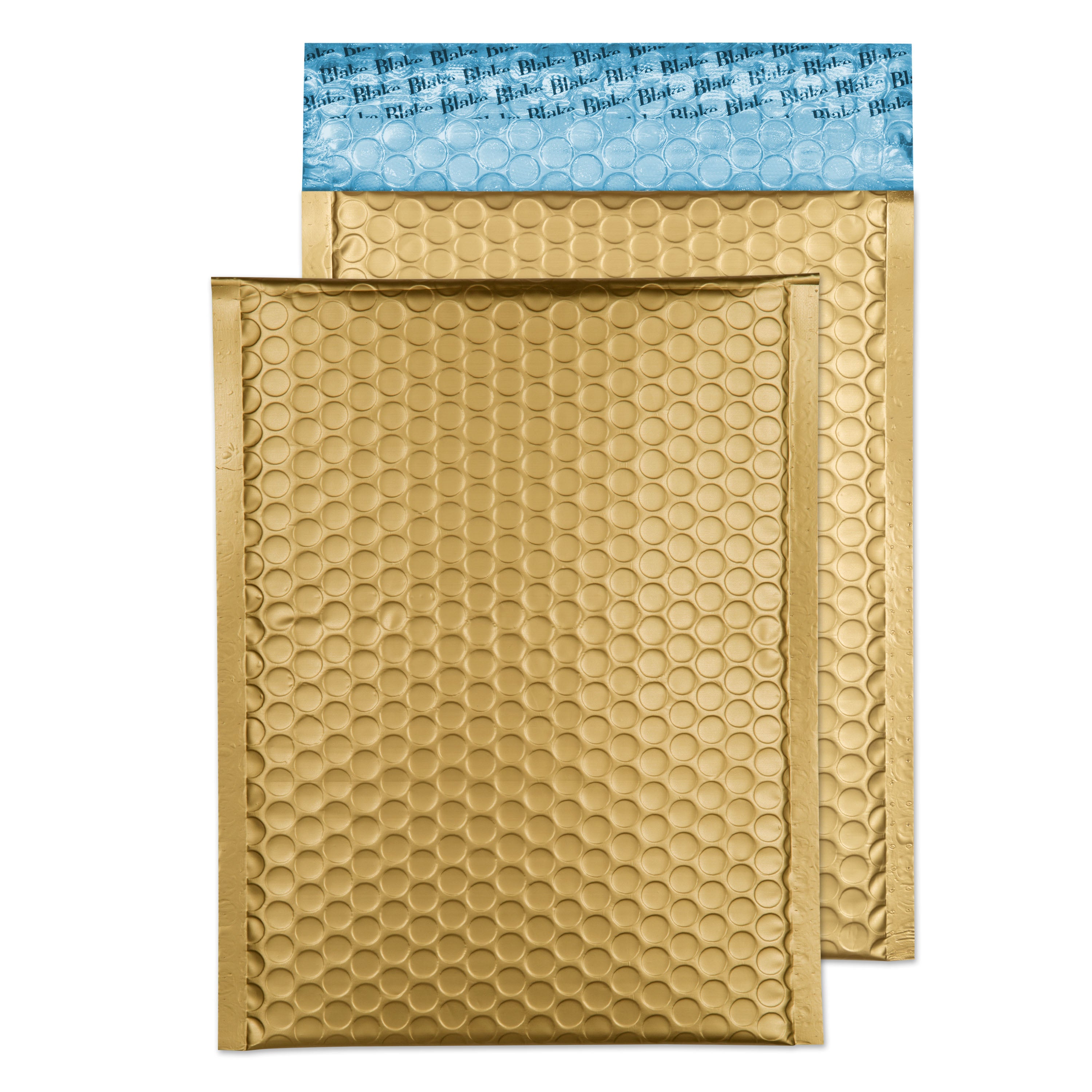 Blake Packaging Gold Peel&Seal Metallic Matt Bubble 250x180mm 70Mu Pack 10 Code MTGOL250/10 PR