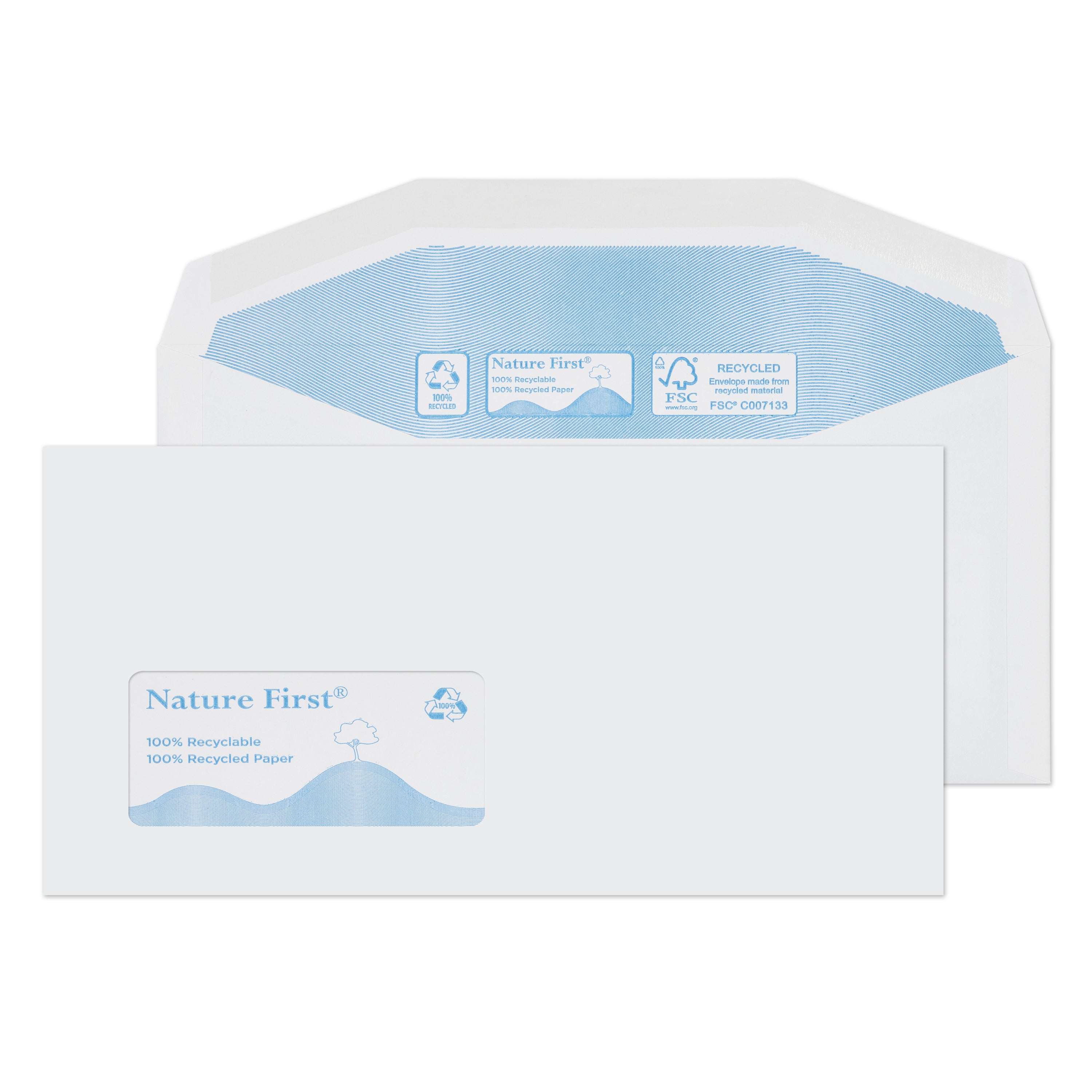 Blake Environmental White Window Gummed Mailer 110x220mm 90gsm Pack 1000 Code RD008