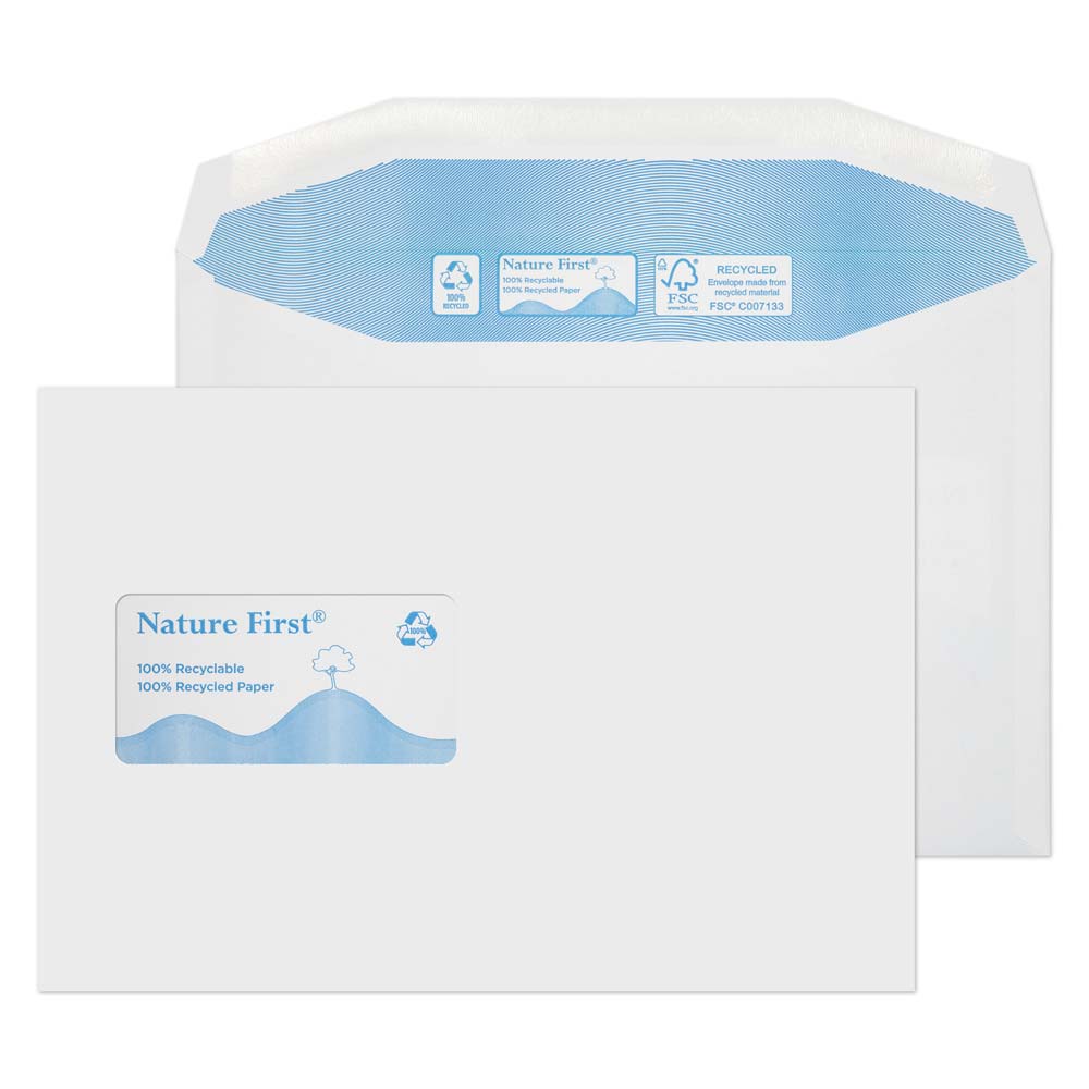 Blake Environmental White Window Gummed Mailer 162x229mm 90gsm Pack 500 Code RN026