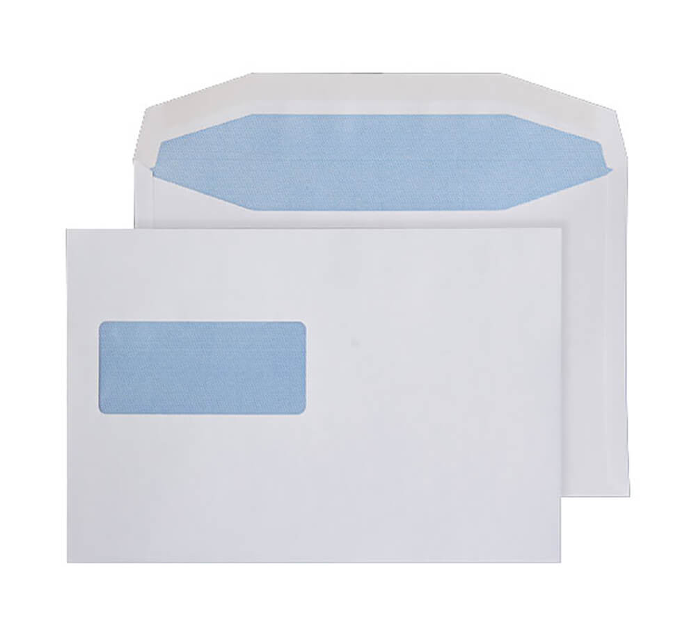 Blake Everyday White Window Gummed Mailer 162x238mm 90gsm Pack 500 Code W154