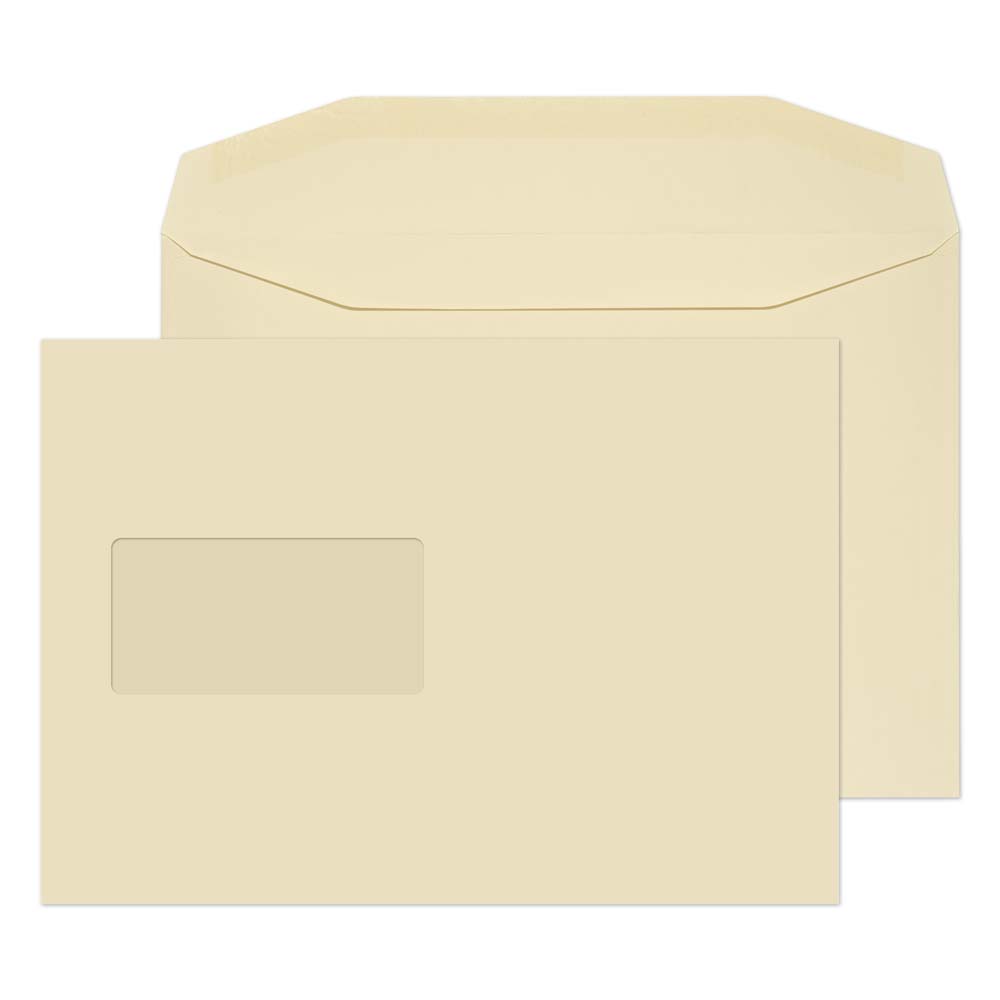 Blake Everyday Cream Window Gummed Mailer 162x229mm 100gsm Pack 500 Code C6178W