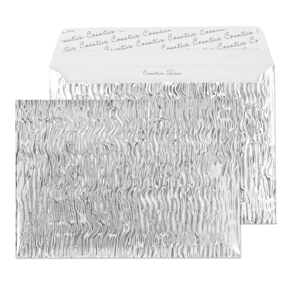 Blake Shine Metal Ripple Peel&Seal Wallet 162x229mm 140gsm Pack 10 Code 43EF393