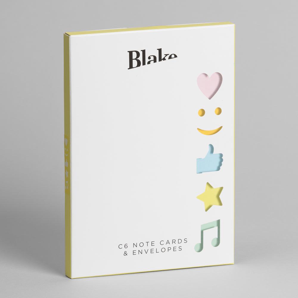 Blake Note Cards Ice White Wove Exclusive Emotions Notecard 148x105mm 330gsm Pack 5 Code NCD8200/5