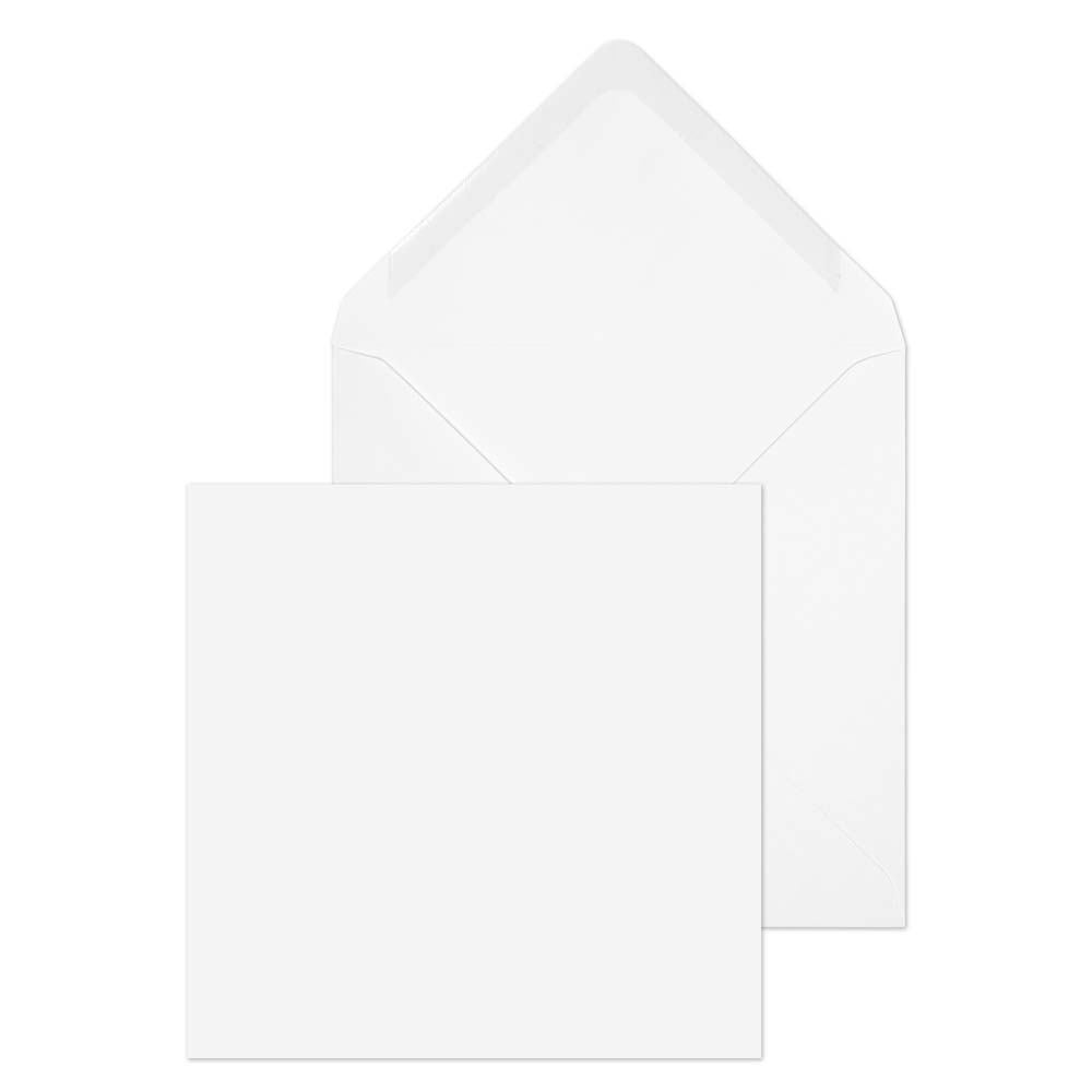 Blake Everyday White Gummed Square Banker Invitation 159x159mm 100gsm Pack 500 Code ENV03500