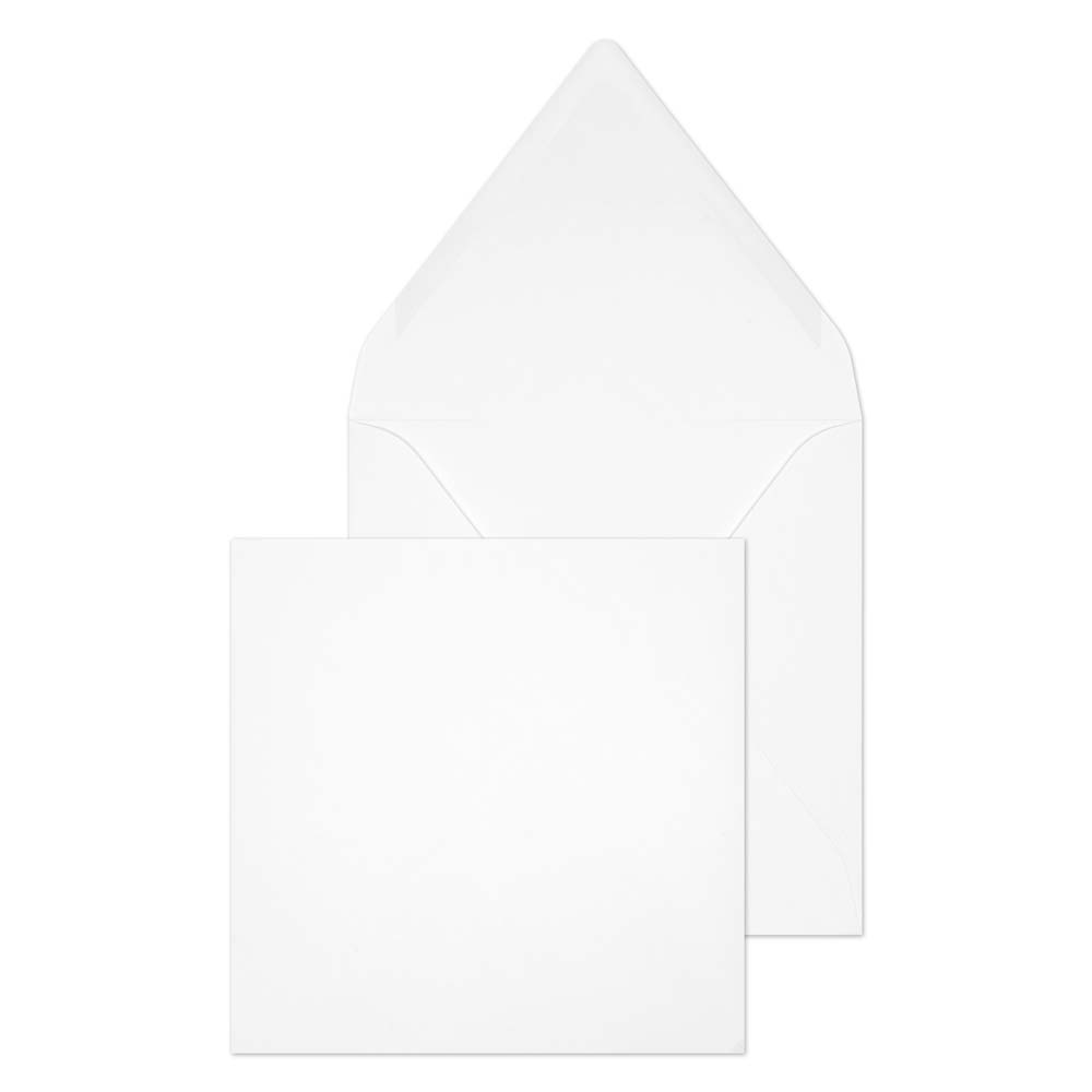Blake Everyday White Gummed Square Banker Invitation 155x155mm 90gsm Pack 500 Code ENV2255