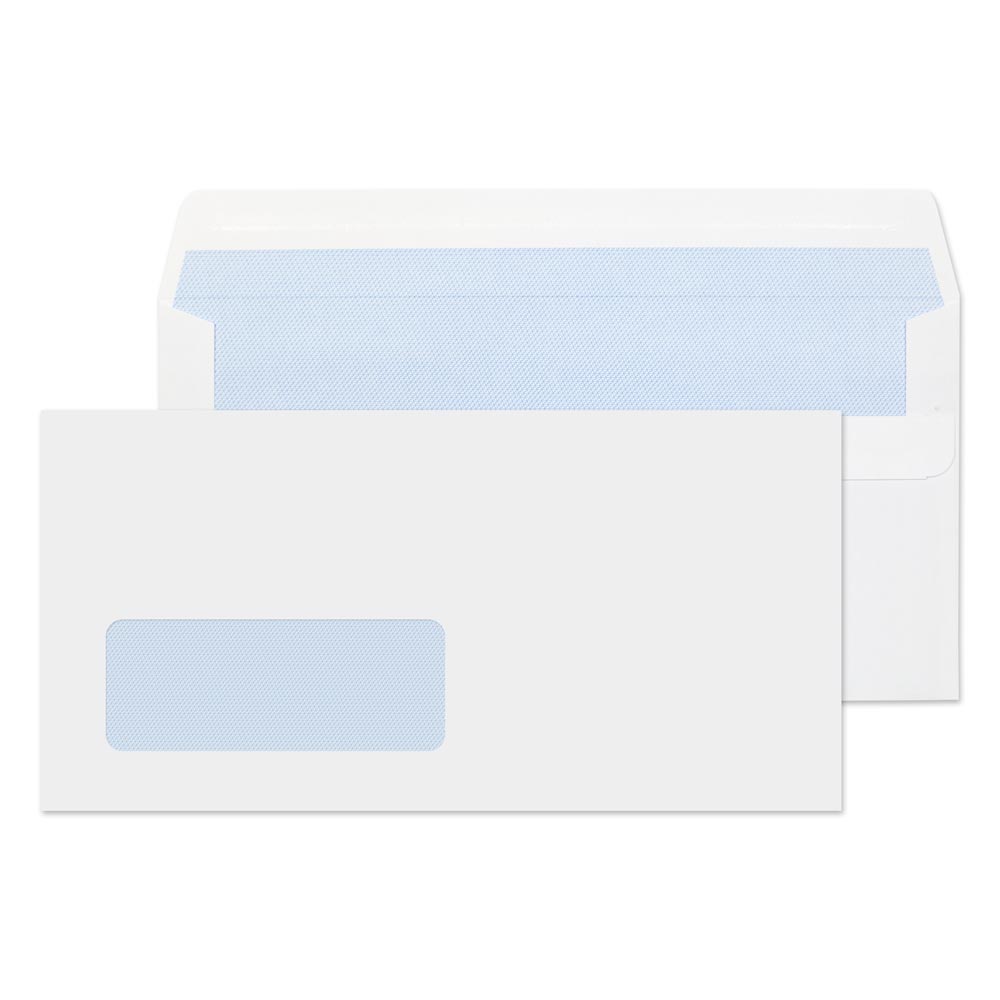 Blake Everyday White Window Self Seal Wallet 110x220mm 80gsm Pack 1000 Code FL2884