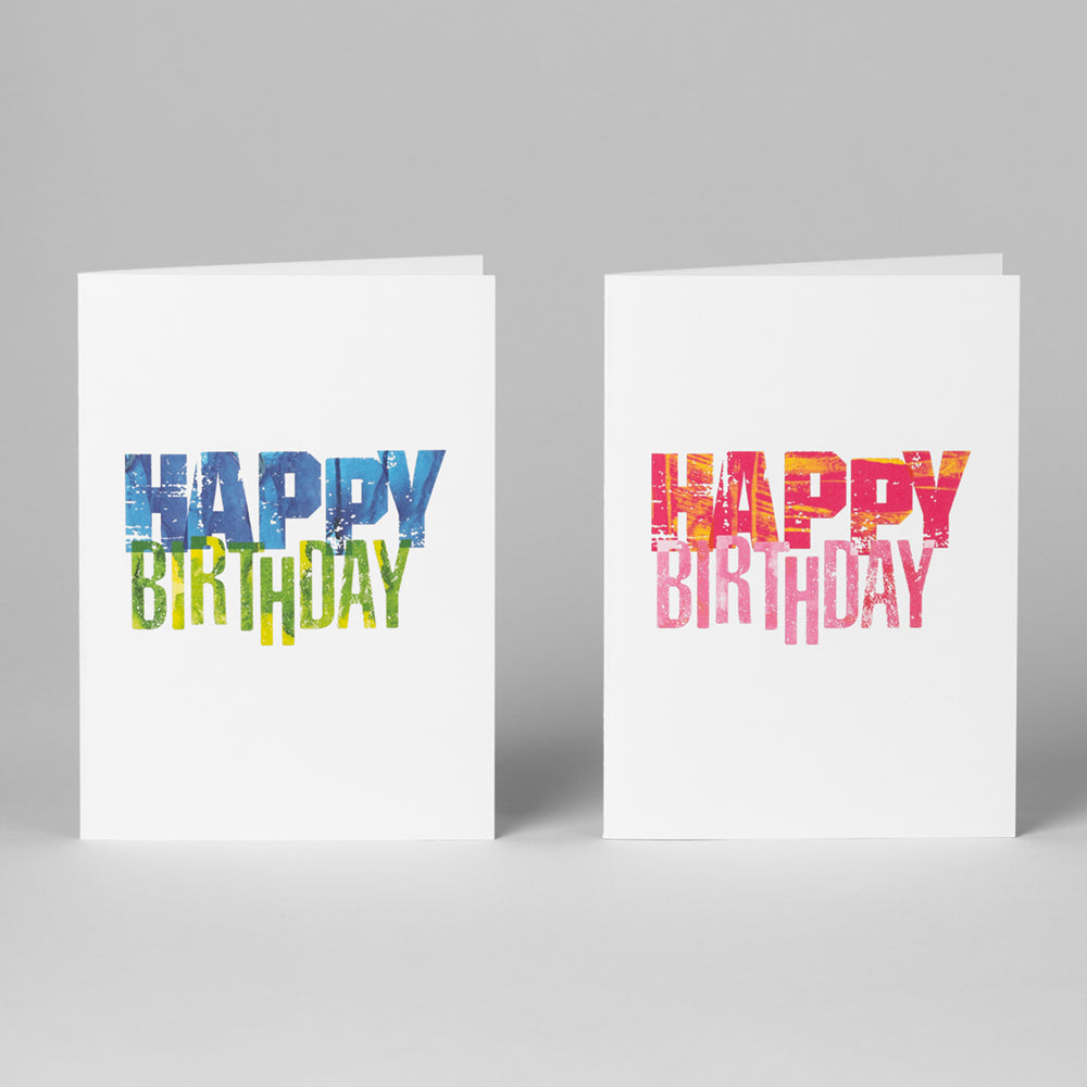 Blake Note Cards Ice White Wove Happy Birthday Notecard 148x105mm 330gsm Pack 10 Code NCD9200/10