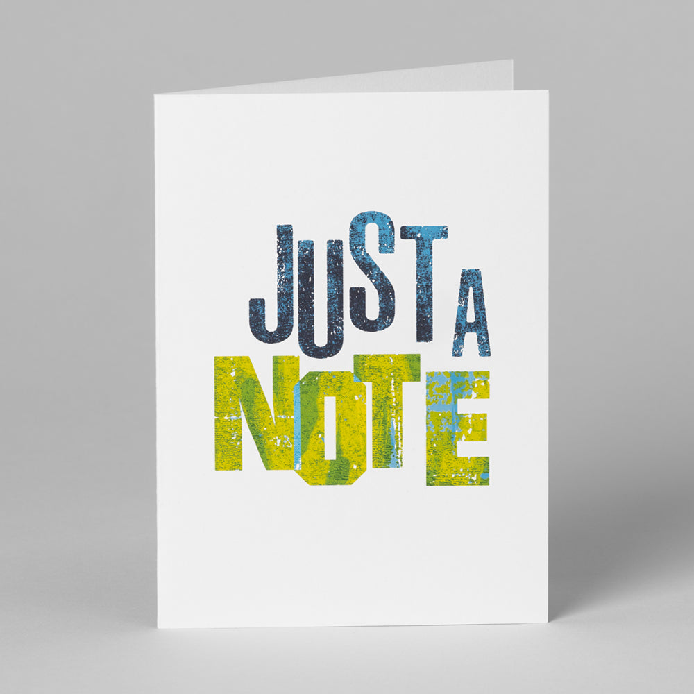 Blake Note Cards Ice White Wove Circus Just A Note Notecard 148x105mm 330gsm Pack 10 Code NCD7200/10