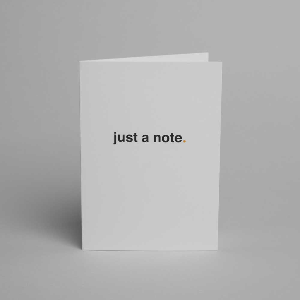 Blake Note Cards Ice White Wove Sage Just a Note Notecard 127x176mm 330gsm Pack 10 Code NCC3400/10