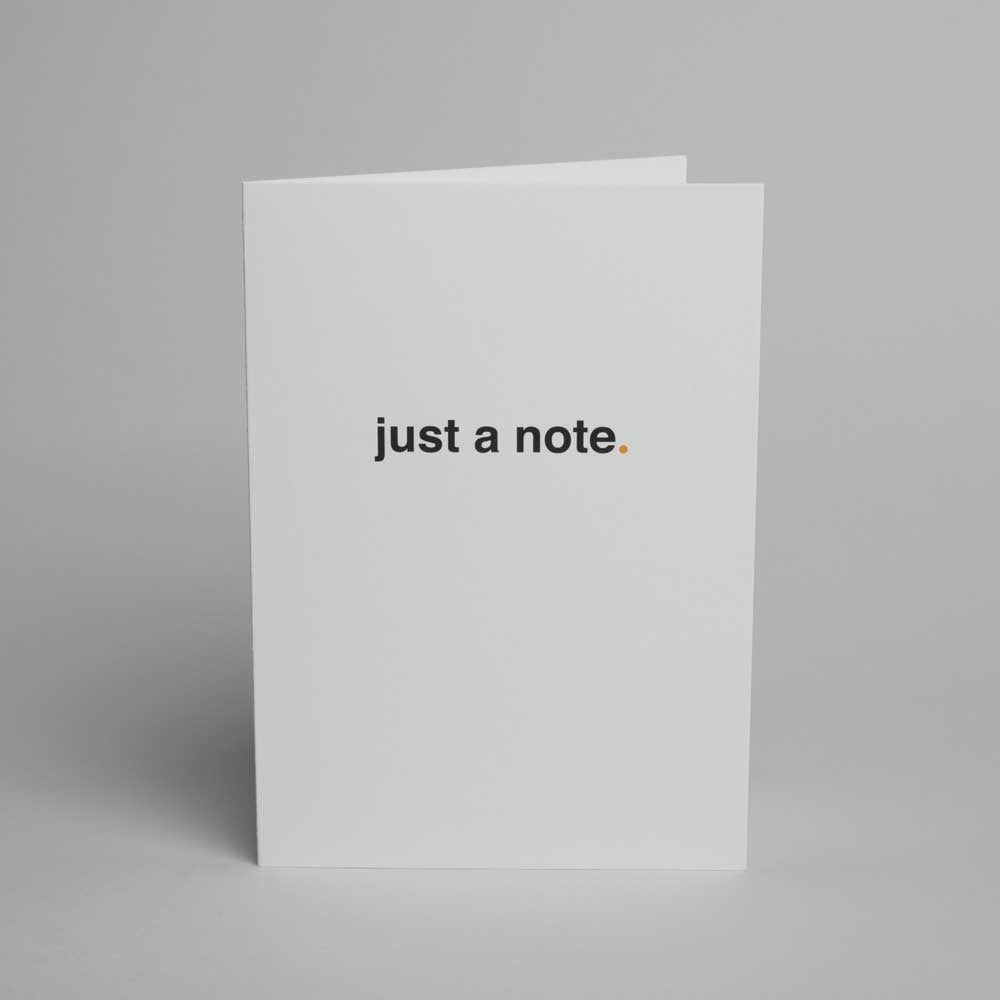Blake Note Cards Ice White Wove Sage Just a Note Notecard 148x105mm 330gsm Pack 10 Code NCC3200/10