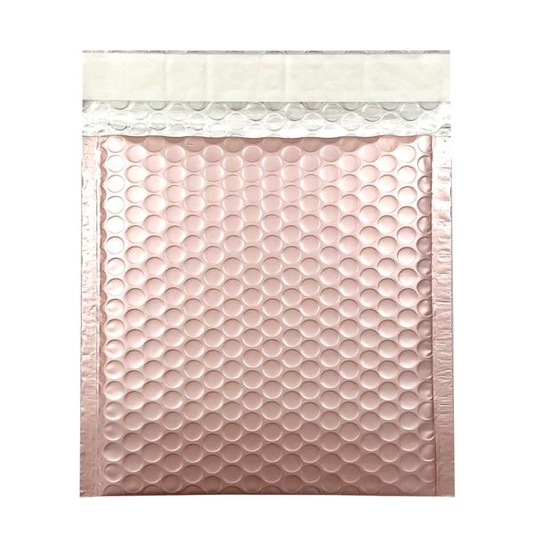 Blake Packaging Rose Gold Peel&Seal Metallic Gloss Bubble 165x165mm 70Mu Pack 100 Code MBRG165