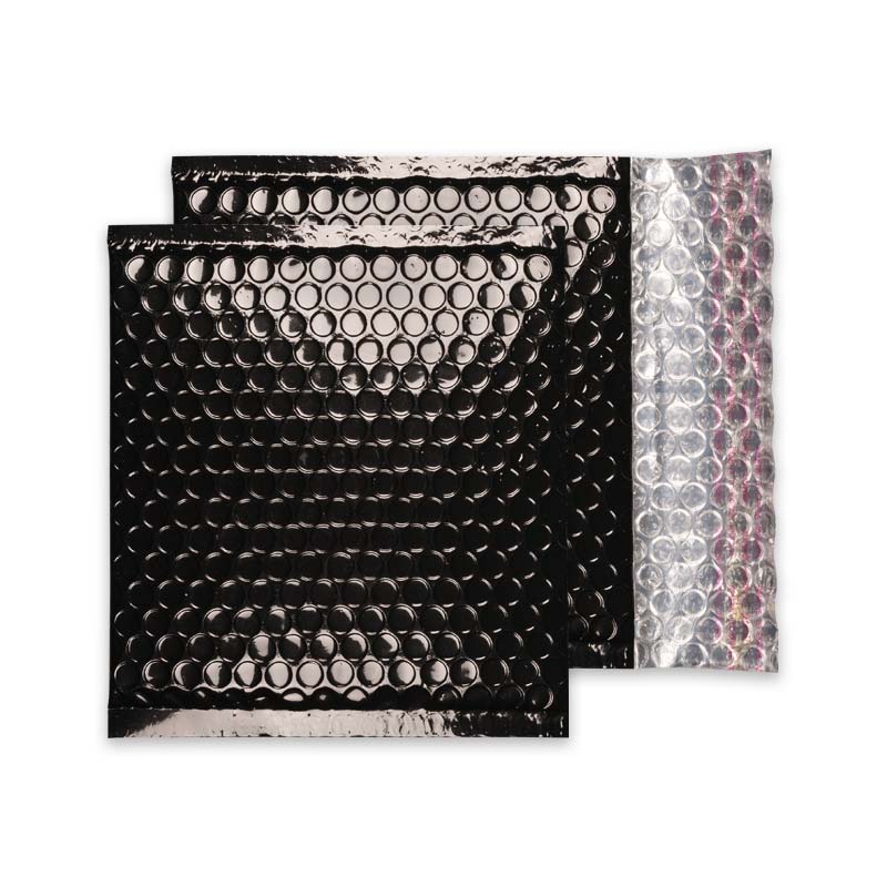 Blake Packaging Oil Black Peel&Seal Metallic Bubble 165x165mm 70Mu Pack 100 Code MBB165