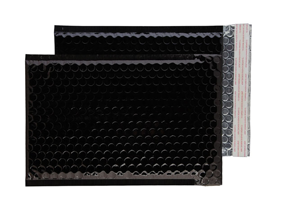 Blake Packaging Oil Black Peel&Seal Metallic Bubble 250x180mm 70Mu Pack 100 Code MBB250