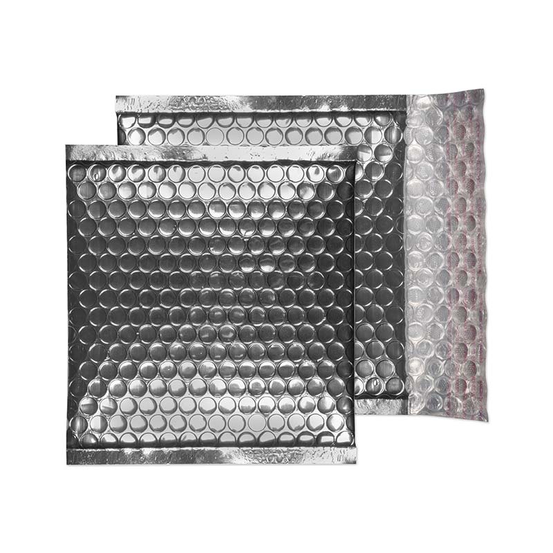Blake Packaging Sterling Silver Peel&Seal Metallic Bubble 165x165mm 70Mu Pack 100 Code MBS165