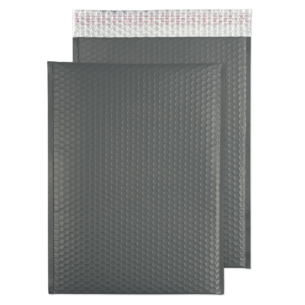 Blake Packaging Graphite Grey Peel&Seal Metallic Bubble 450x324mm 70Mu Pack 50 Code MTGG450