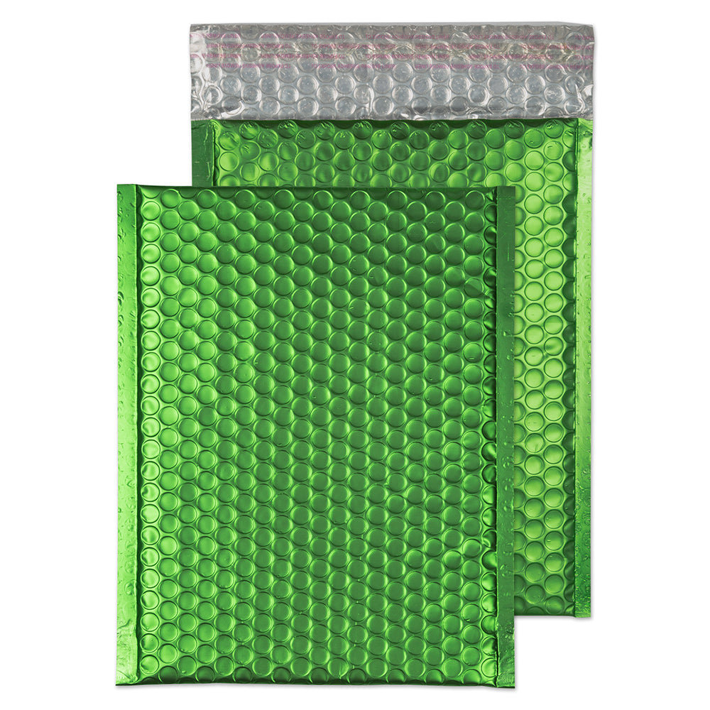 Blake Packaging Avocado Green Peel&Seal Metallic Bubble 250x180mm 70Mu Pack 100 Code MTGRE250