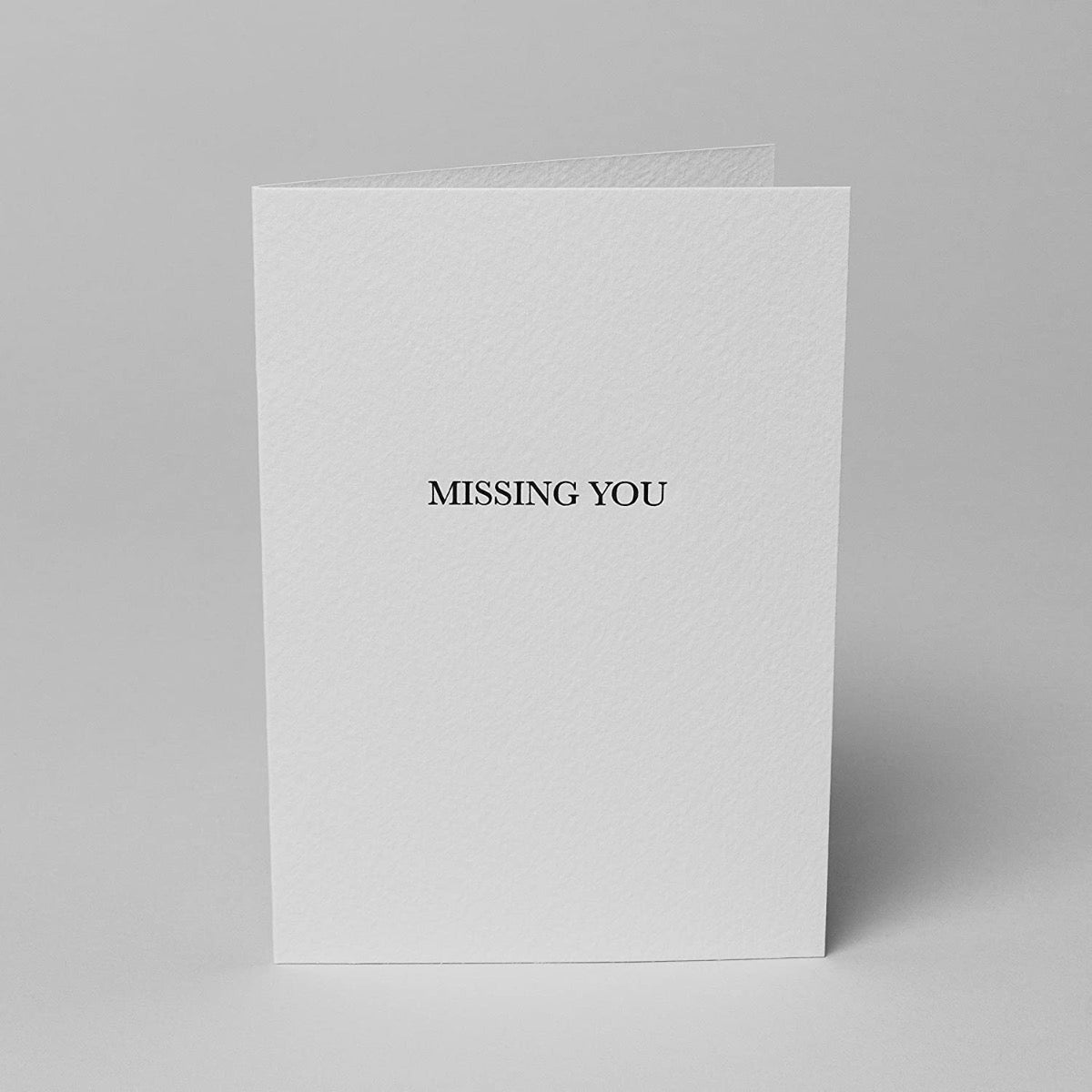Blake Note Cards Pure White Sienna Missing You Notecard 148x150mm 300gsm Pack 5 Code NCA2243/5