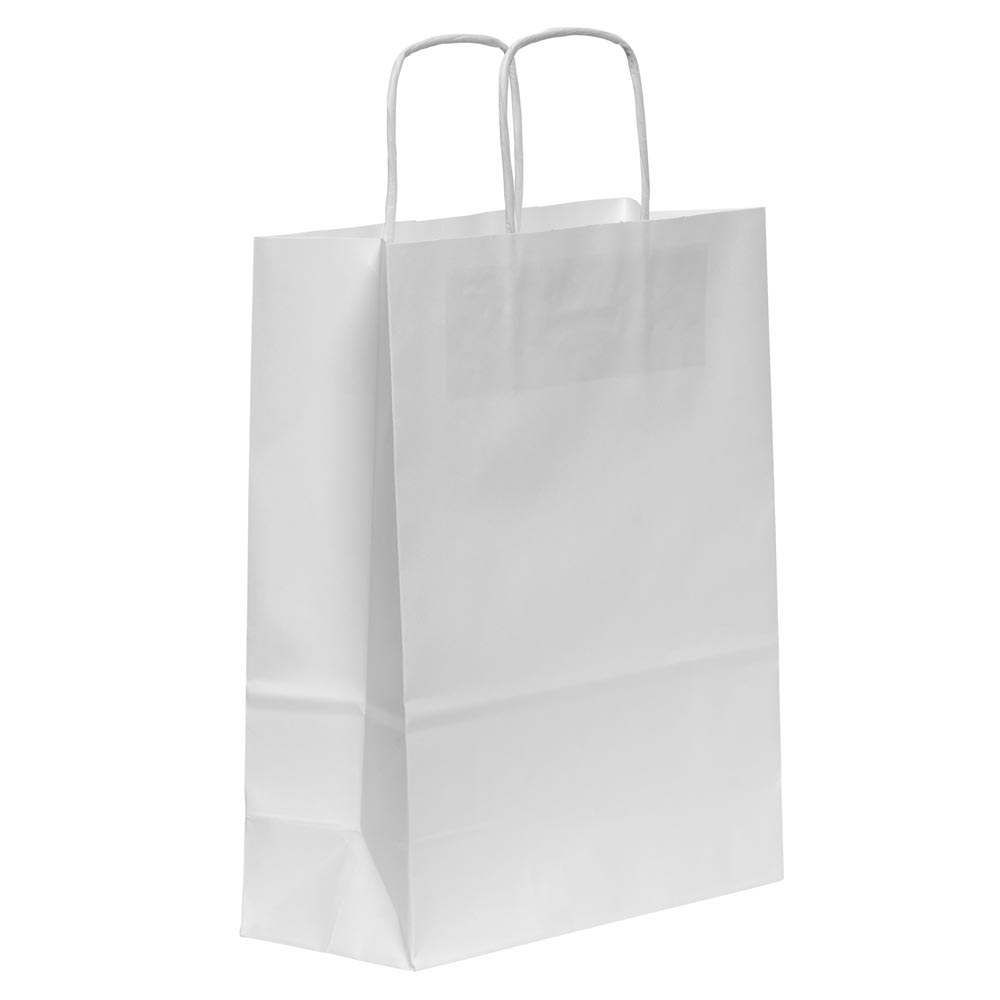 Blake VITA White Twist Handled Carrier Bag 220x100mm 90gsm Pack 300 Code PCT520