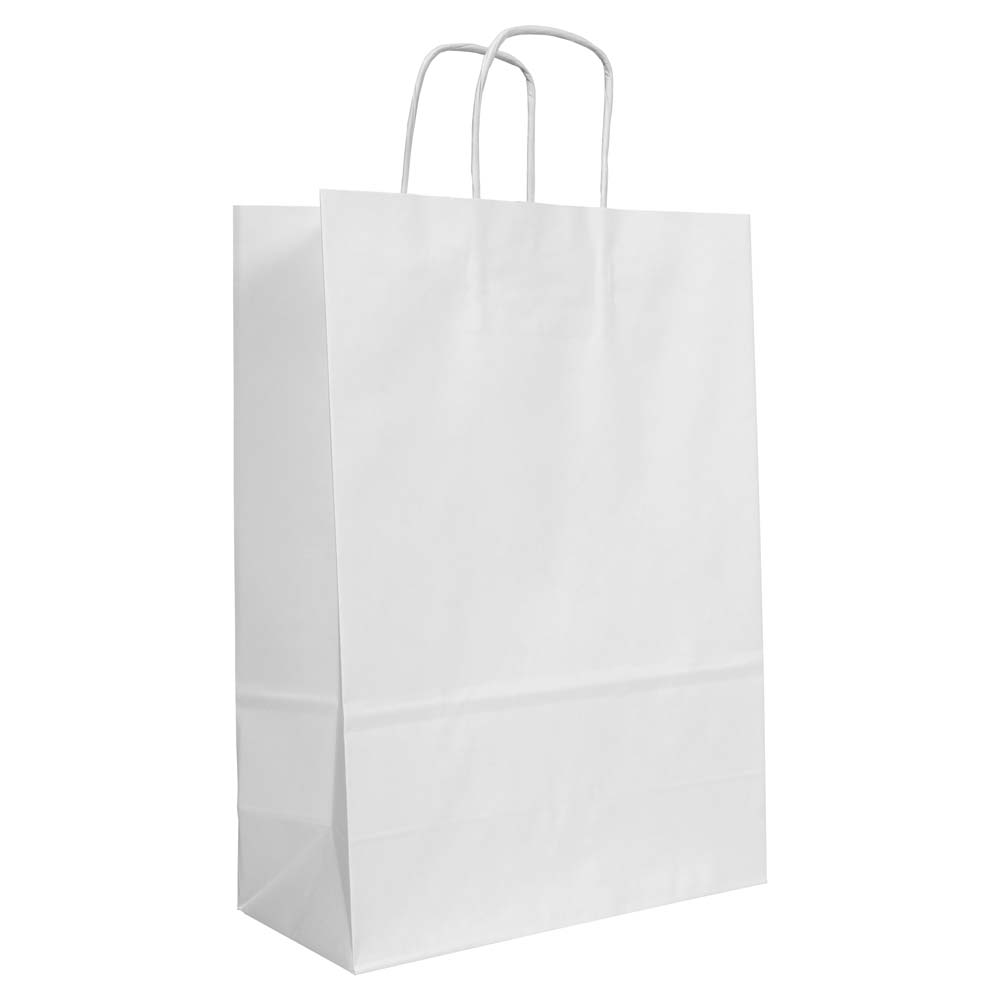 Blake VITA White Twist Handled Carrier Bag 240x110x330mm 90gsm Pack 200 Code PCT530