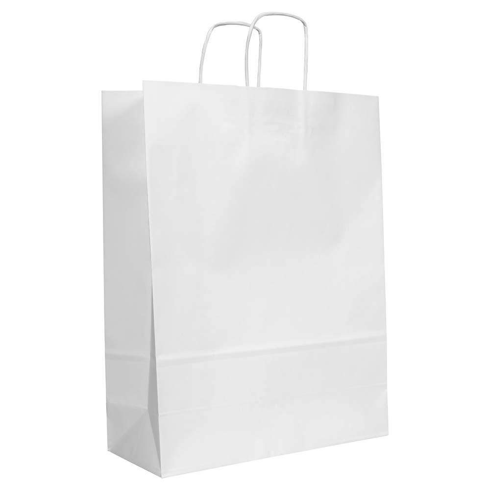 Blake VITA White Twist Handled Carrier Bag 320x120x410mm 100gsm Pack 150 Code PCT540