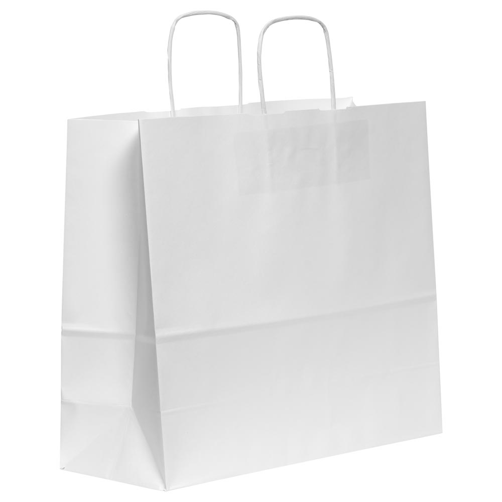 Blake VITA White Twist Handled Carrier Bag 540x150mm 110gsm Pack 100 Code PCT590