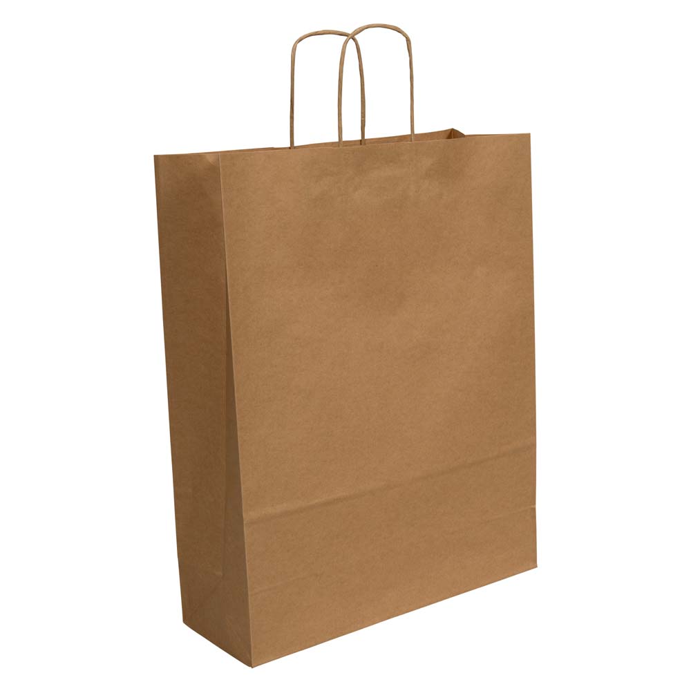 Blake VITA Brown  Twist Handled Carrier Bag 320x120x410mm 100gsm Pack 150 Code PCT640
