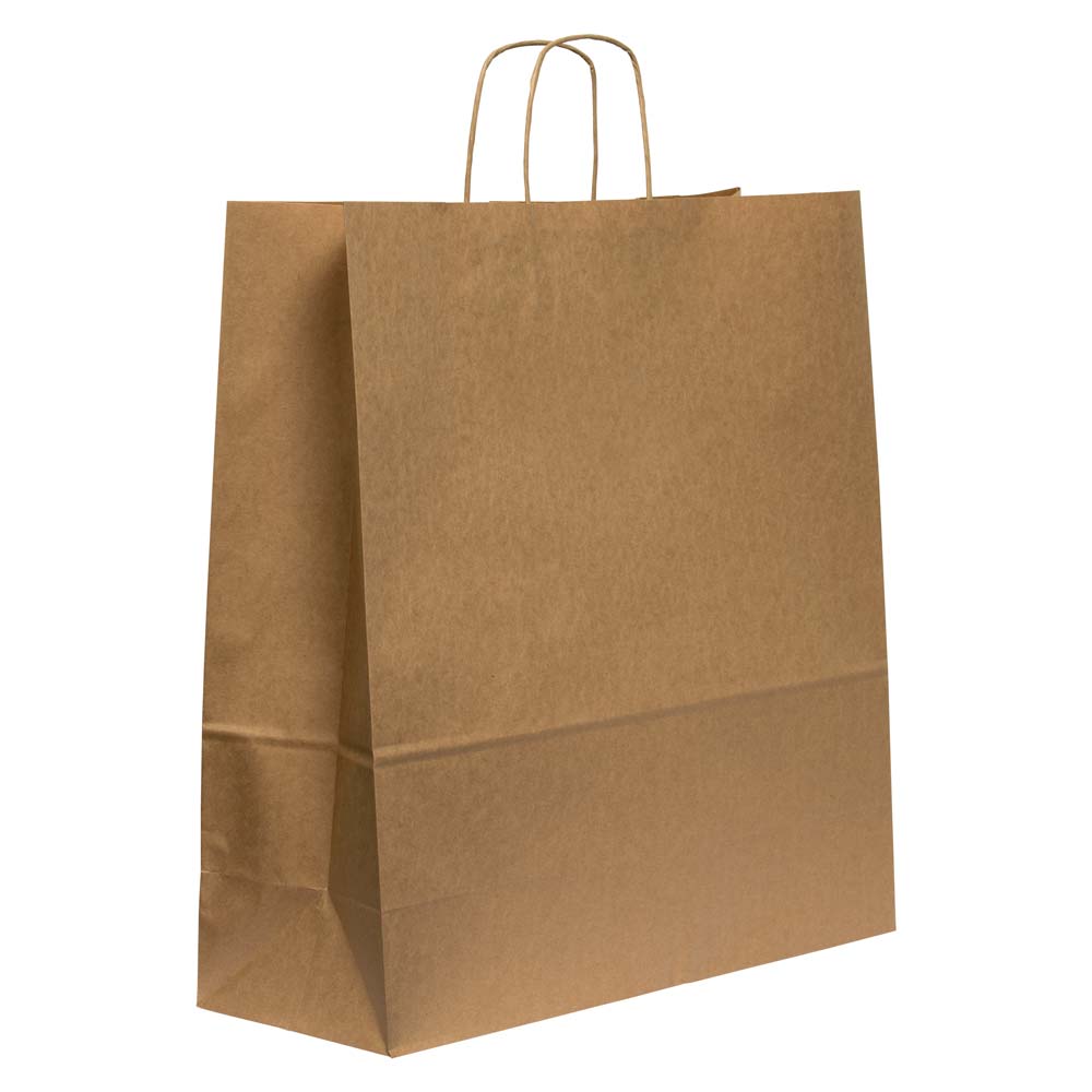 Blake VITA Brown Twist Handled Carrier Bag 450x170mm 100gsm Pack 100 Code PCT680